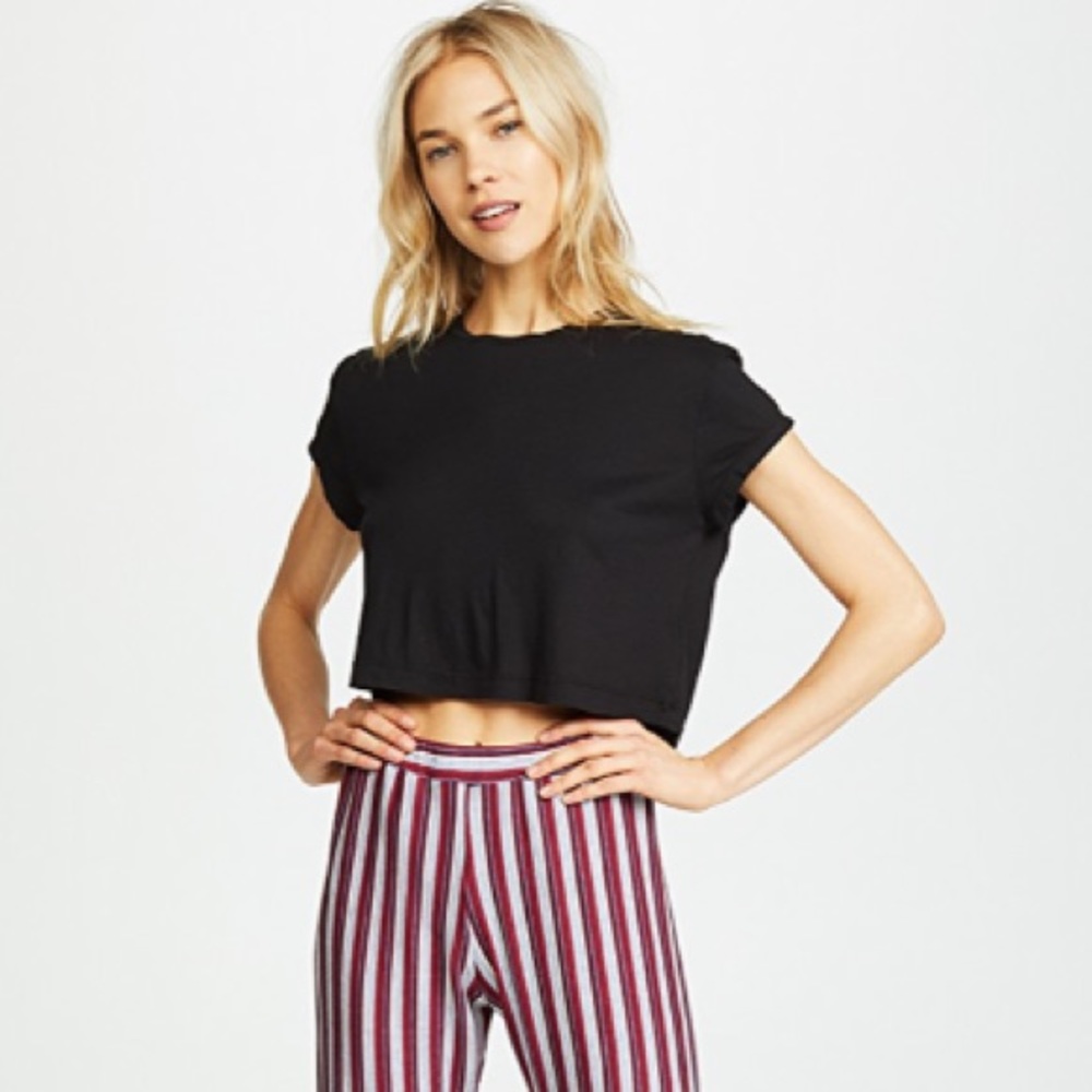 Splendid Cropped Tee - XS Black